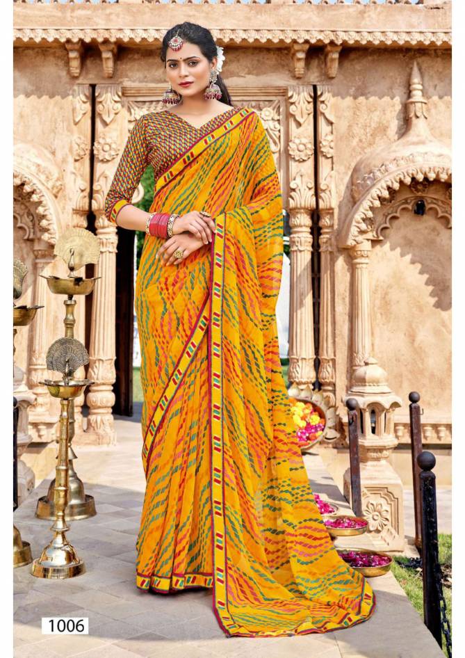 Drishti By Vallabhi Printed Daily Wear Georgette Sarees Wholesale Shop In Surat